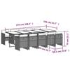 VidaXL Ensemble à manger de jardin 11 pcs coussins noir résine tressée 3210570