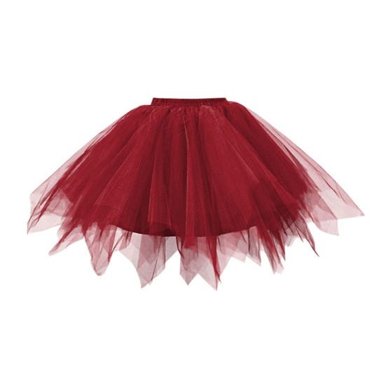 Women Tulle Skirt 50s Tutu Petticoat Elastic Waist Short Ballet Crinoline Petticoat Carnival Costume Underskirt