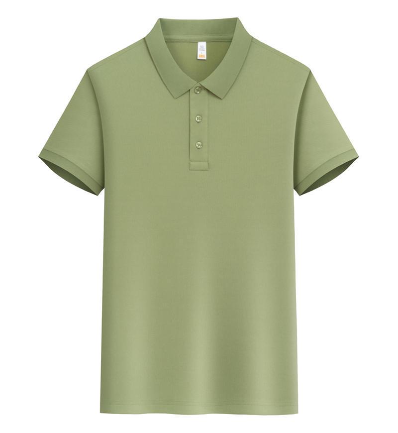 Мужская футболка-поло с коротким рукавом из бамбукового угля с технологией ледяного шелка.