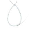 [L7423] - Silver Necklace 'Sissi' Silver White (rhodium-plated) - 40x25 Mm