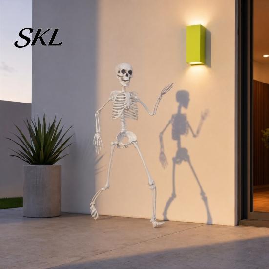 Poseable Halloween Prop 3ft Life Size Skeleton, Full Body Posable Plastic Skeleton Prop, Realistic with Movable Jaw Human Bones Model for Yard