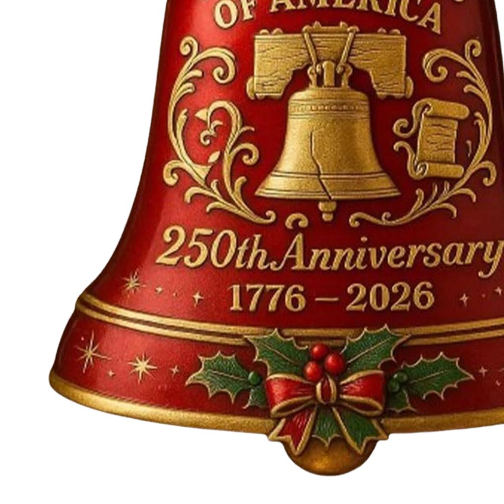 USA 250th Anniversary Bell Multi-Purpose Hanging Bell Decor Wear Resist Anniversary Bell Ornament for Patriotic Holidays