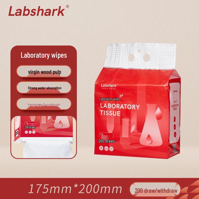 Labshark Утолщенные Безворсовые Маслопоглощающие Лабораторные Салфетки - Низкопыльные, Трехслойные, Промышленные, Из Первичной Древесной Массы