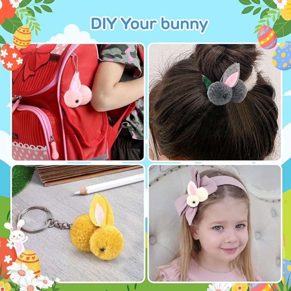 24 Pack Easter Eggs Fillers with Easter Bunny Plush, Easter Basket Stuffers for Kids Easter Bunny Mini Stuffed Animal for Easter Eggs Hunts