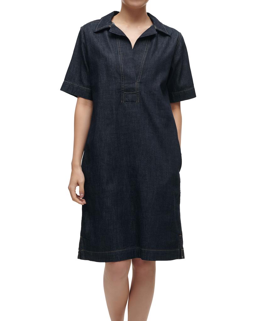 Lolenlalpeulolen Denim Shift Dress - Blue
