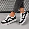Маленькие белые туфли 2025 новые туфли на плоской подошве на шнуровке низкие модные спортивные и повседневные туфли большого размера для женщин