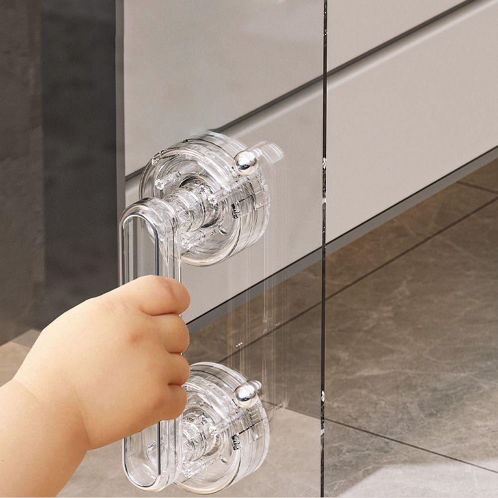 Anti-slip Sliding Door Handle Waterproof Wardrobe Door Handle Suction Cup Door Handle Bathroom