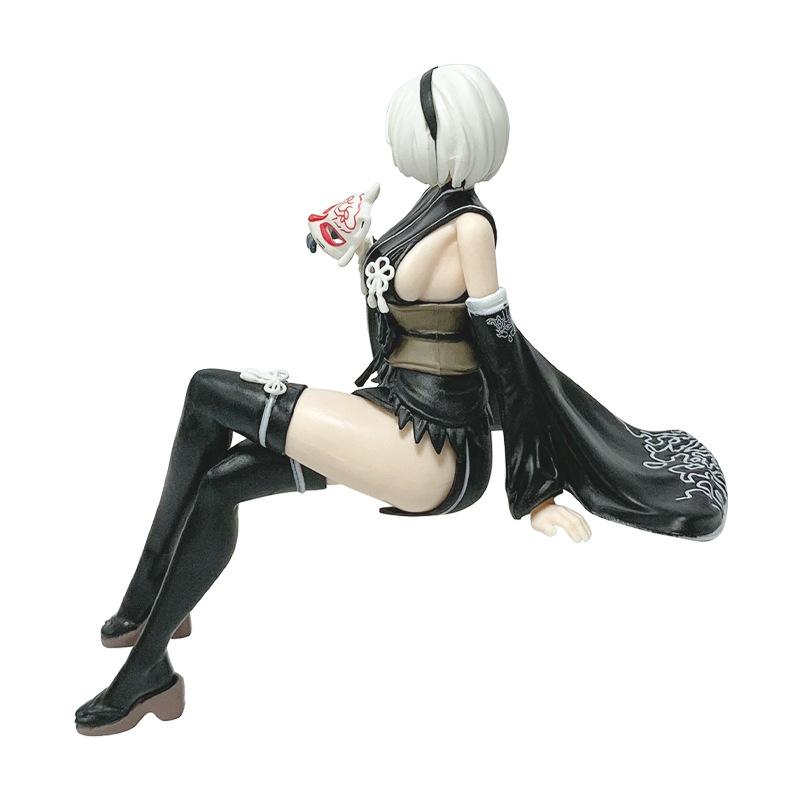 Отрицать:Автомата Ципао YoRHa Тип A №2 Фигурка Настольная Сексуальная Девушка 2B Ципао Маска GK Статуэтка Модель из ПВХ Коллекционная Игрушка