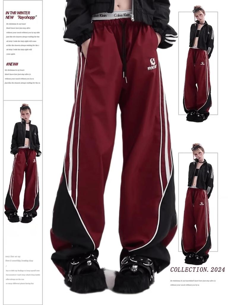 LAVASEON Long Unisex Cargo Casual Sarouel Loose Plus Harajuku Street Shibuya Docking Pants Pants, Pants, Wide-Leg Pants, Pants, Fit, Sizes, Style,