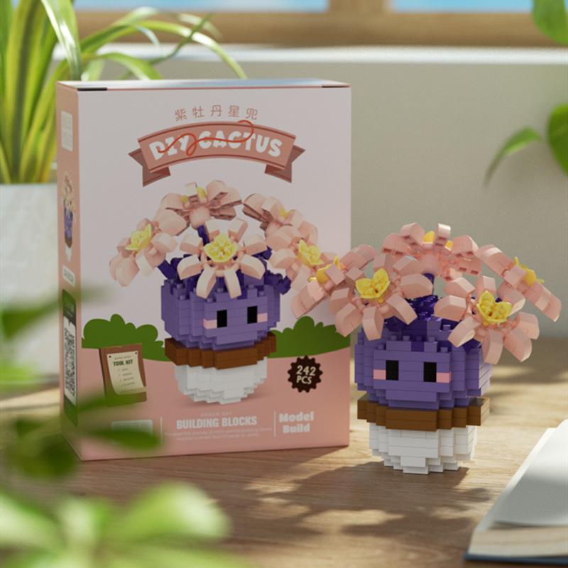 Совместимые с Lego фигурки панды «Лунные цветы» строительные блоки - Детская игрушка к Празднику середины осени
