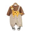 Adorable Spring & Autumn Baby Dungaree Romper Set for Boys & Girls - Stylish Two-Piece Crawling Suit
