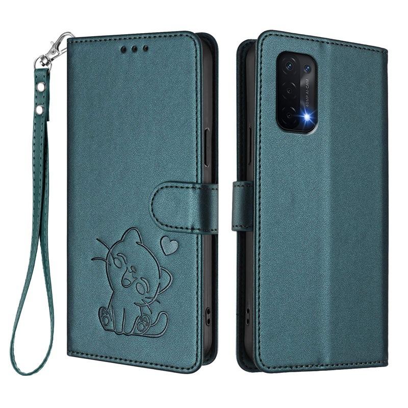 Подходит для чехла на телефон Samsung S25 FE с рисунком кошки и принтом в виде сердца, флип-чехол M56 5G со слотом для карт и функцией кошелька