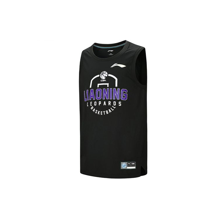 Li-Ning Basketball Training Vest Liaoning Team Sponsor Edition Men Tops Black AAYQ559-1