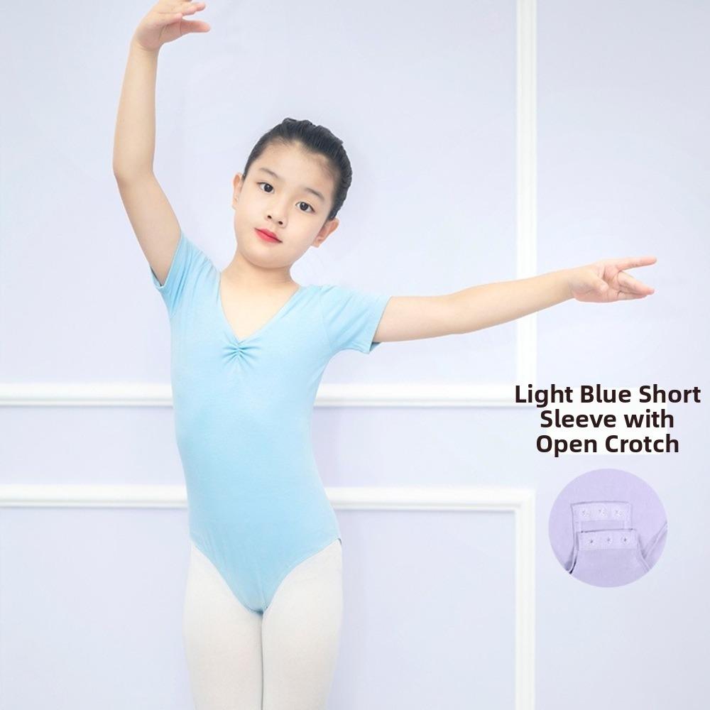 Professional Gymnastics Costume Short Sleeve Dance Bodysuit Dance Wear Ballet Dress Dance Supplies