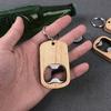 3Pcs Wood Bottle Opener Wooden Keychain Bottle Openers Blanks Wood Engraving Key Chains Key Tag for Home Kitchen Party