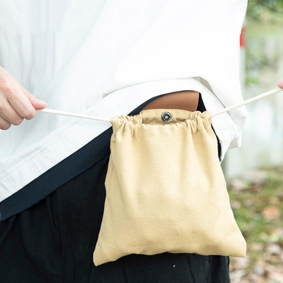 Сумка для сбора дикоросов для улицы, ремень из искусственной кожи, водонепроницаемый вощеный холст, мешочек для сбора дикоросов, кемпинг, пеший туризм, на пояс, инструмент для сбора фруктов