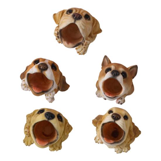 Милая подставка для ручек в виде щенка, смола, настольный органайзер для канцелярских товаров, мини-собачка, настольное украшение, креативный подарок для студентов, офис