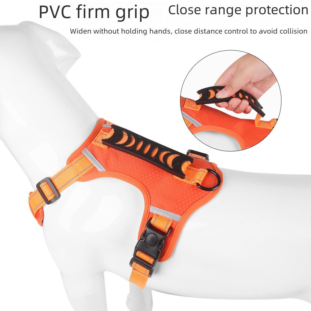 Светоотражающий жилет-шлейка и поводок для крупных собак