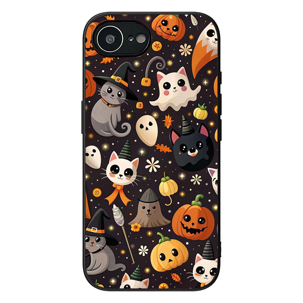 Halloween Little Ghost With Pumpkin Cover for Samsung Galaxy S25 S24 S23 Fe Ultra Plus S7 Edge A05 A06 A16 A55 A15 A35 Case