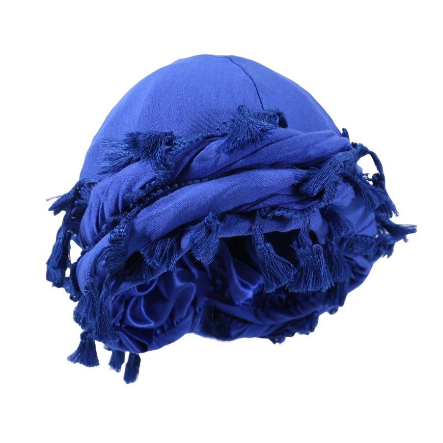 Tassel Durag Satin Lined Skull Cap, Soft Cotton Pirate Head Wrap, Adjustable Fringe Tassel Bandana, Hip Hop Hair Protection Bonnet for Men Women