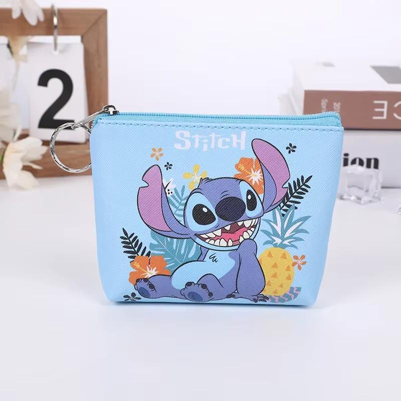 MINISO Мини-кошелек Stitch Мультяшный Милый Аниме Пу Ключница Сумка для хранения Детский Кавайный Кошелек Подарки для детей
