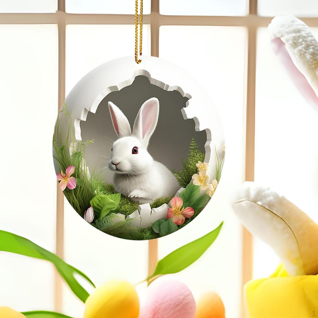 Подвеска «Пасхальный кролик», подвесной знак, акриловый «сделай сам», пасхальный венок, украшение для вечеринки