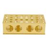 Golden Aluminum Test Tube Rack Holder Stand 8*12.3*18*30mm Hole Diameter for Laboratory