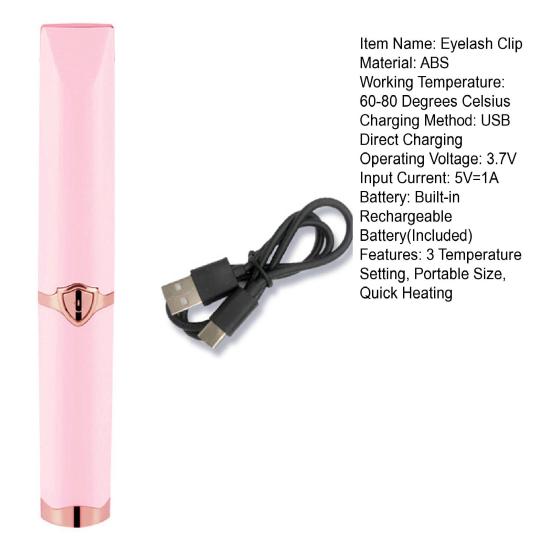 Электрические щипцы для завивки ресниц с подогревом, 3 температурных режима, USB-зарядка, быстрый нагрев, портативные