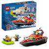 LEGO City Fire Rescue Boat Toy Present Birthday Block Educational Christmas Boys Girls Children 5 Years Old 6 Years Old 7 Years Old 8 Years Old City B