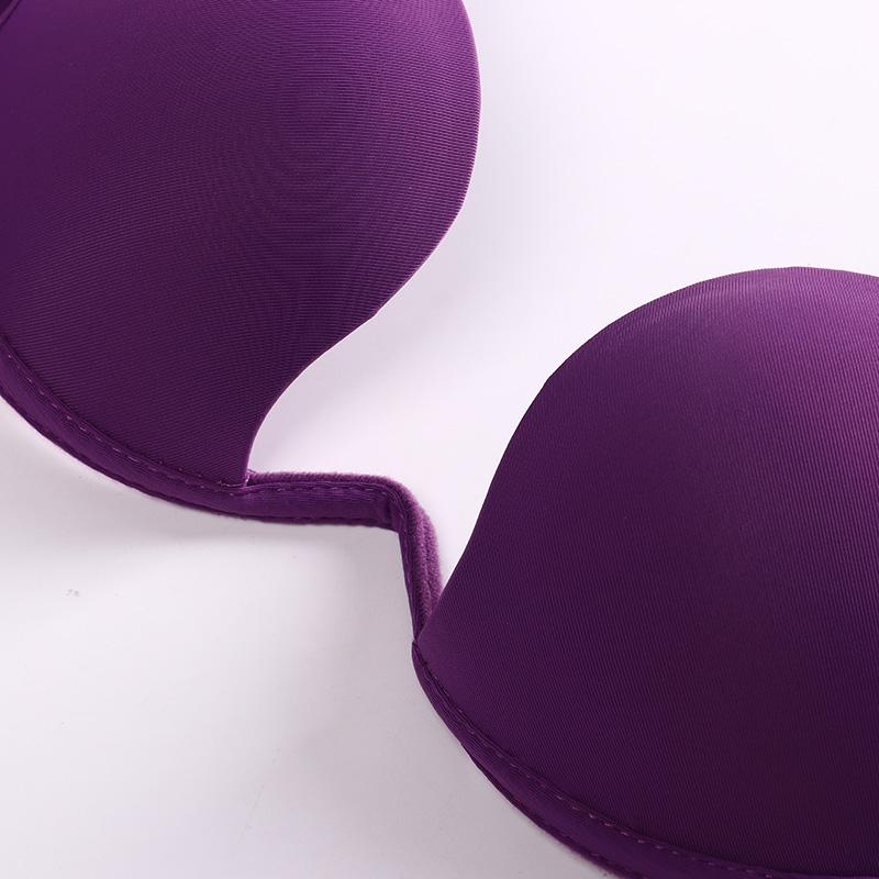 Сексуальное женское нижнее белье с глубоким U-образным вырезом Ecmln Push Up Bra U-образный сексуальный бюстгальтер без бретелек Тонкая половина чашки Нижнее белье Красота сзади