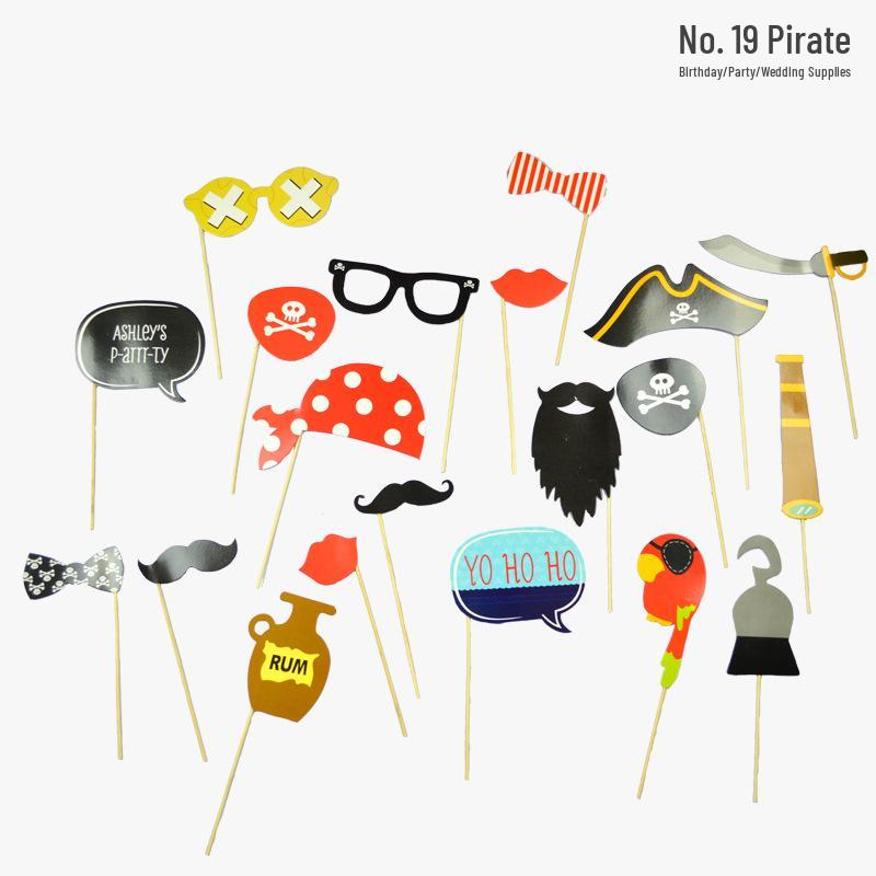 Goofy Paper Mustache Photo Props for Weddings & Parties