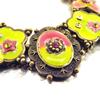 [C8450] - Designer Bracelet 'Les Romantiques' Green Pink