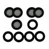 10Pcs Stainless Steel Shower Filter Gasket Black Rubber Washer Garden Hose Connector