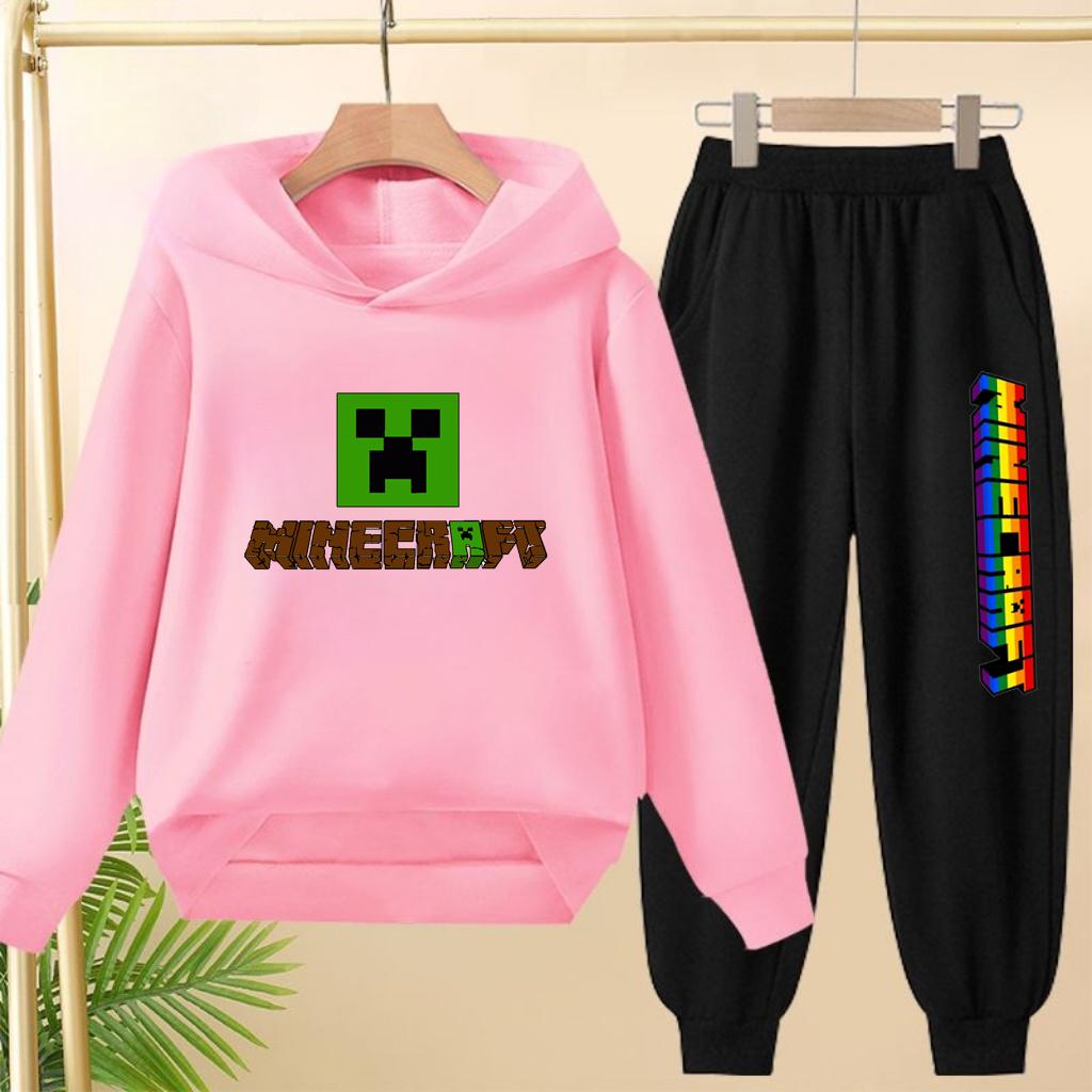Kids Game Spring Autumn Hoodie Casual Pullover Sportshirt Top+Pants Two-Piece Boys Girls 3-12Yrs Clothes Leisure Coat Sports Set