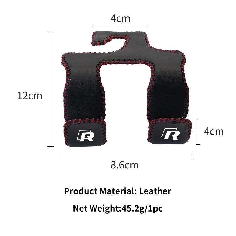 SLZPW1 Double Hooks Fastener For Automotive Leather Seams Storage Practical accessory For VW R Golf Passat mk5 Scirocco Jetta GTE GTI