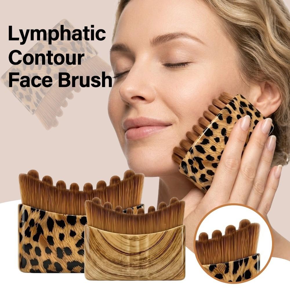 With Storage Box Lymphatic Contour Face Brush Square Shape Contour Face Brush Skincare Treatment
