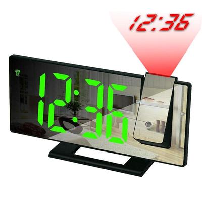 Цифровой светодиодный проекционный будильник настольный электронный будильник с проектором времени проектор спальня прикроватные часы