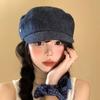 Шляпа-берет художника в британском стиле с плоским козырьком, восьмиугольная шляпа в стиле Y2k, корейский джинсовый берет, стритвир
