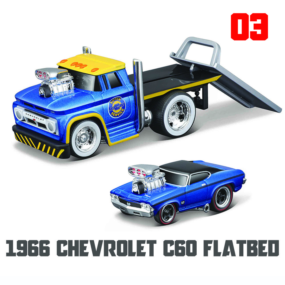 Майсто 1:64 Новый стиль Грузовик-транспортер Chevrolet комбинация тележка для поддонов статическая сплав модель автомобиля детский игрушечный коллекционный