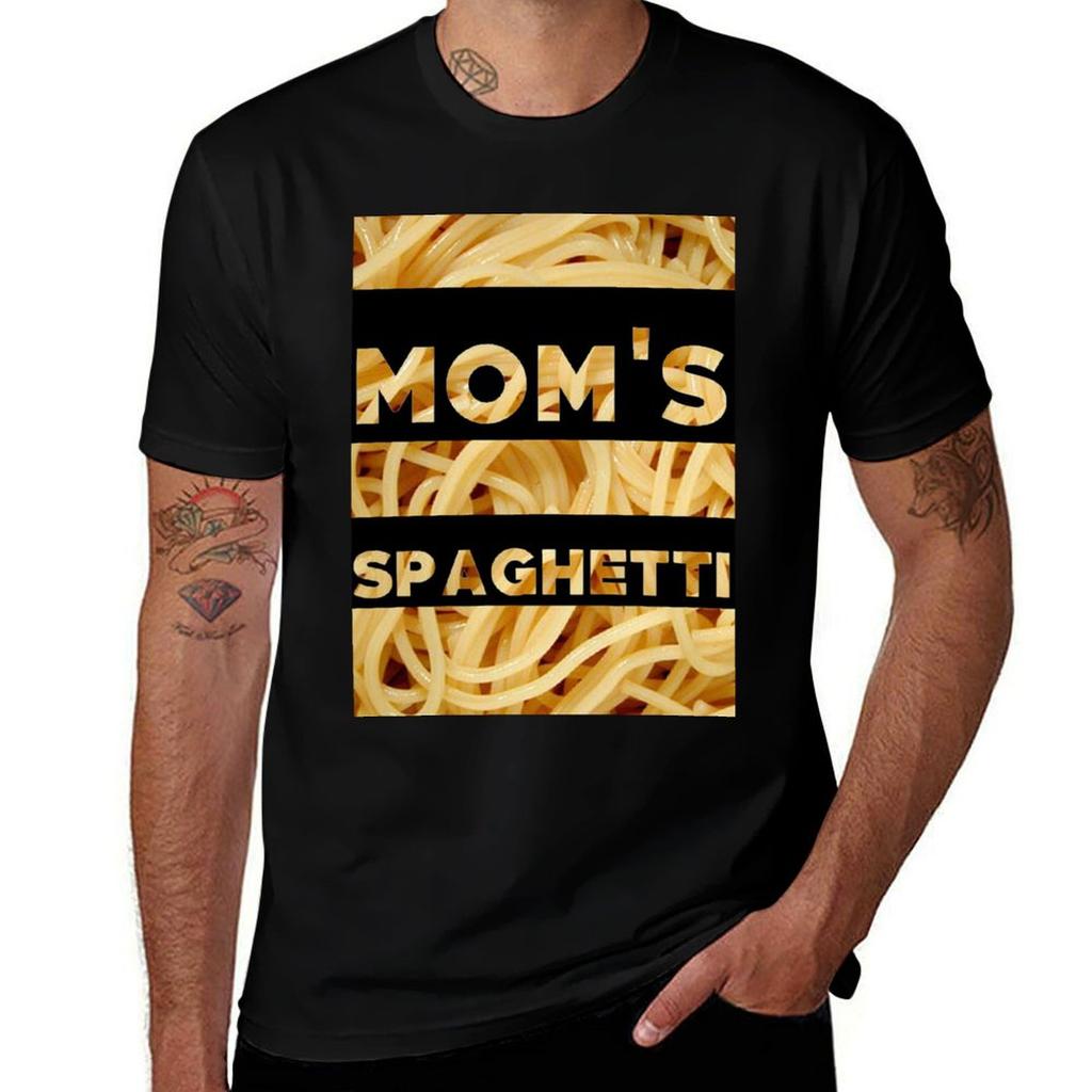 Moms Spaghetti Print Tshirt Festival Short Sleeve Tshirt