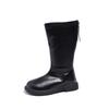 Детские высокие сапоги для девочек Весна Осень Водонепроницаемые Нескользящие Детские Элегантные Сапоги-Принцессы Простой Корейский Стиль