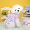 Summer Dog Clothes Pet Dog Vest Dress Dog Knitted Striped Dog T Shirt Chihuahua Bichon Clothing Kitten Puppy Girls Dog Costume