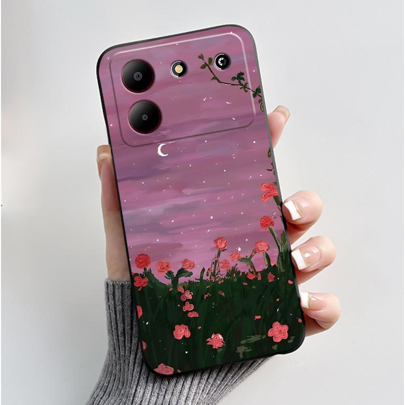 Милый мультяшный чехол для ZTE Blade A54 Fundas Capa Печатный корпус Защитная крышка Мягкий силикон Черный корпус Coque