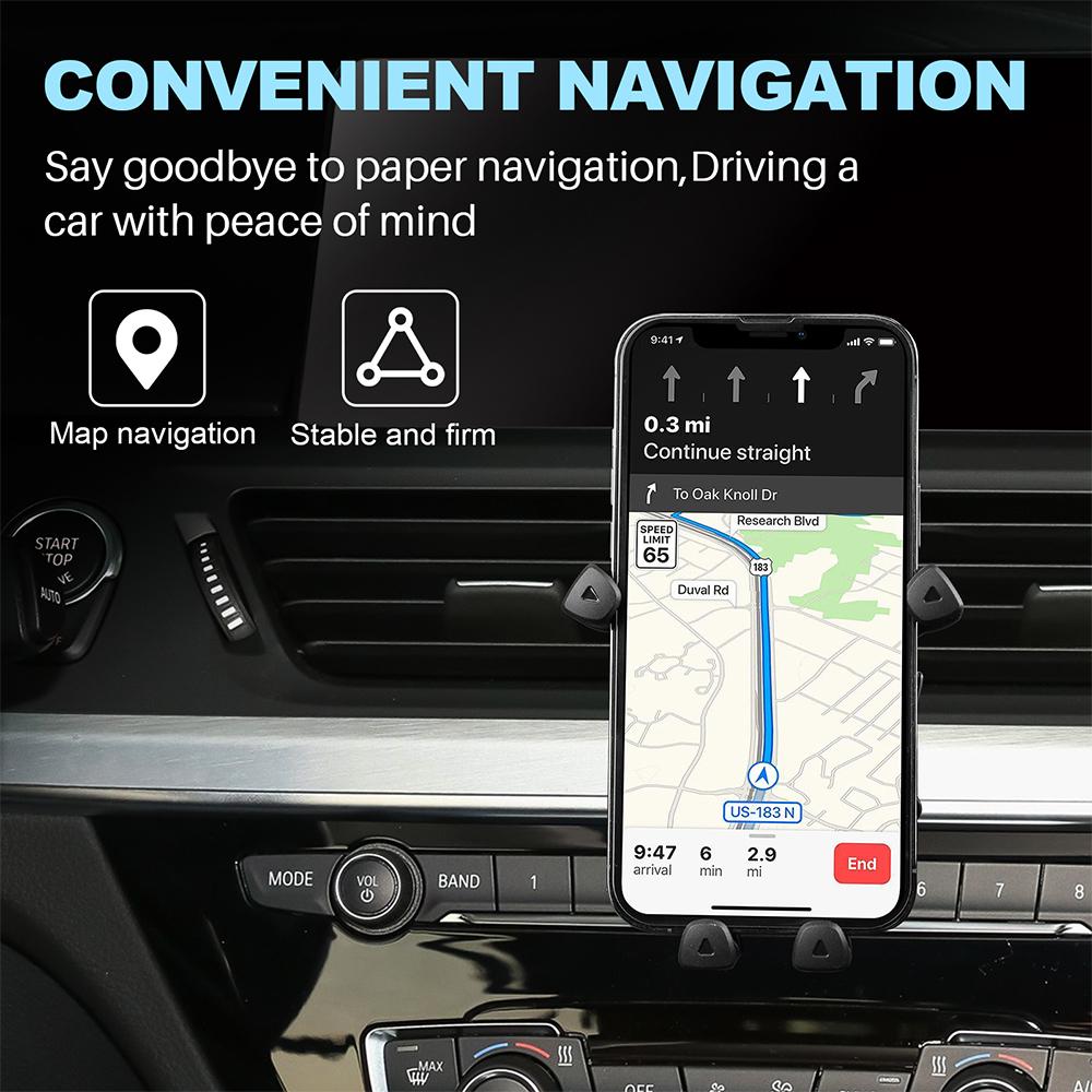 AIRSPEED Phone Holder for BMW 1 Series F20 F21 2012-2018 Fixed Base Bracket Wireless Charging Dedicated Mobile Gravity Air Vent