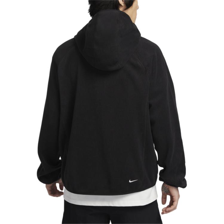 Nike ACG Wolf Tree Повседневная минималистская теплая флисовая куртка с капюшоном Мужские куртки Черный Угольно-Черный Горно-Белый HJ2461-010