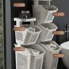 Laundry Storage Rack Basket Multilayer Laundry Hamper Bathroom Organizer Shelves Household Toilet Modern Tools Storage Basket