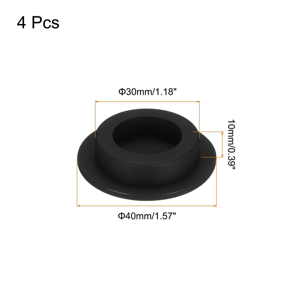 uxcell High Temperature Resistant Silicone Plug Mount Diameter 30mm/1.18" T-Shaped Rubber Stopper Hole Plug