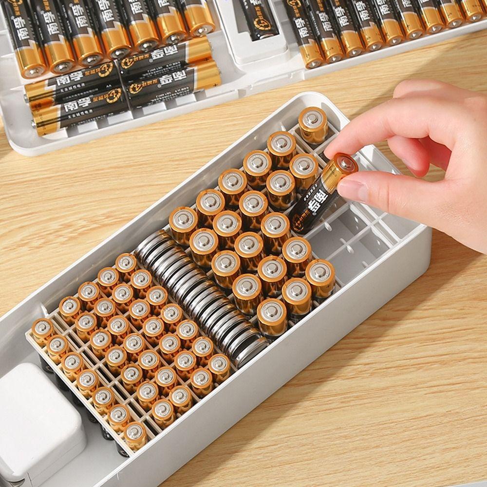 Wear-resistant Battery Case Plastic Data Cable Case Bilayer Data Cable Case for AA/AAA Batteries