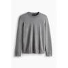 H M sliM Fit Fine Knit Sweater Dark Grey