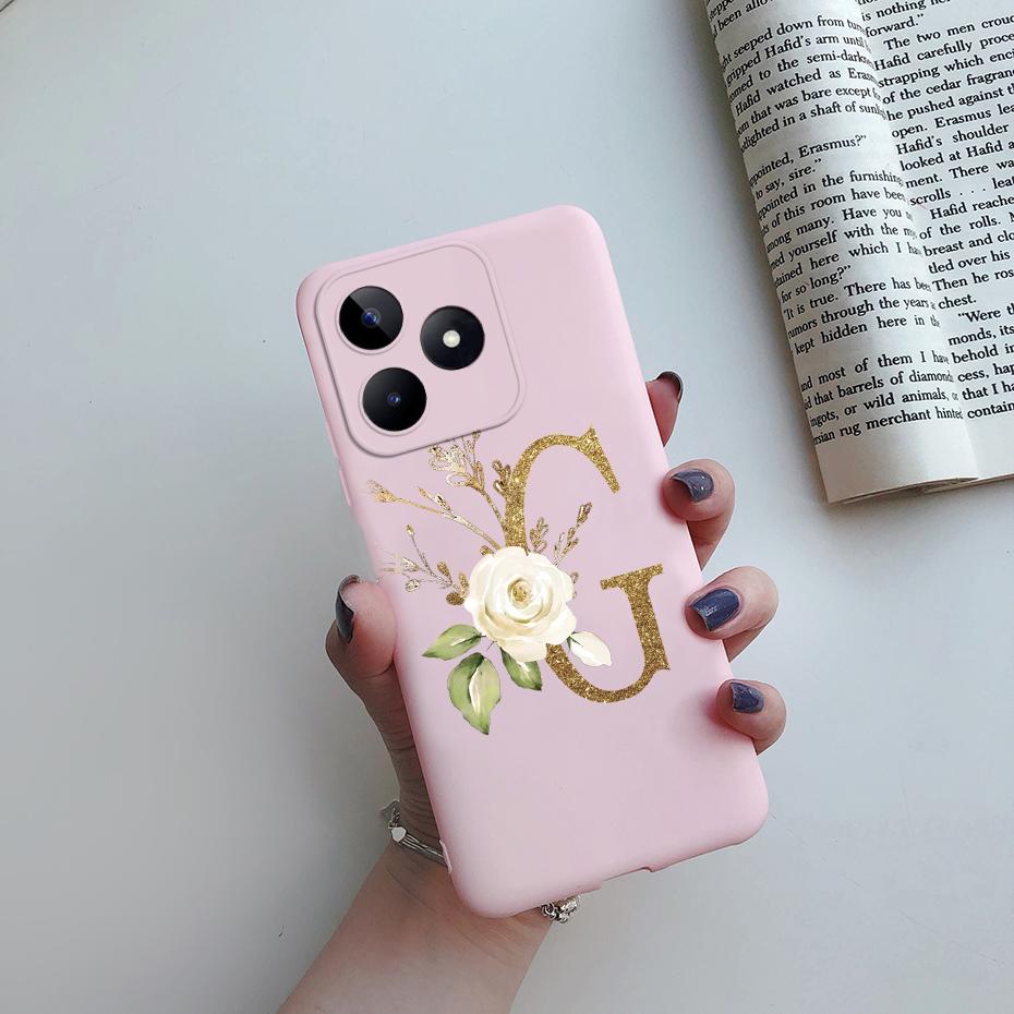 Для Realme C53 Чехол RealmeC53 Покрытие Мягкий Силикон Милые Буквы Чехол для Телефона Для Realme C53 2023 RMX3760 C 53 Narzo N53 Funda Capa